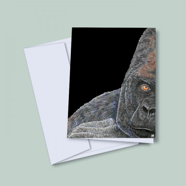 mountain-gorilla-notecard-lori-corbett-whispering-eagle-studio